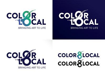 Color8Local Logo branding design flat icon illustration logo vector