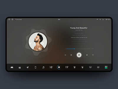 HMI-music design icon illustration ui