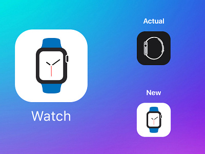 Apple Watch Icon Redesign Concept app apple watch apple watch design clean design flat icon illustrator logo minimal minimalistic modern new news simple ui ux vector