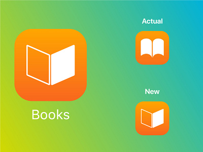 Apple Books Icon Redesign Concept app apple book books concepts icon illustrator ios ios7 minimal minimalistic modern modernism new news redesign simple ui userinterface ux
