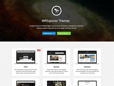 WPExplorer Themes Landing Page clean landing page minimal modern templates themes website wordpress