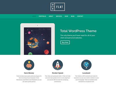 Flat Total WordPress Theme Demo blog clean ecommerce flat shop templates theme website woocommerce wordpress