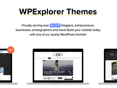 WPExplorer Themes Landing Page clean landing page minimal proxima nova simple templates themes wordpress wpexplorer