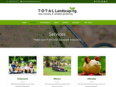 Landscaping  - Total WordPress Theme Demo