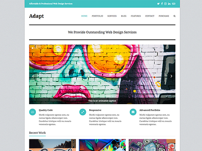 Adapt - Total WordPress Theme Portfolio Demo boxed business corporate portfolio product template templates theme themes website wordpress