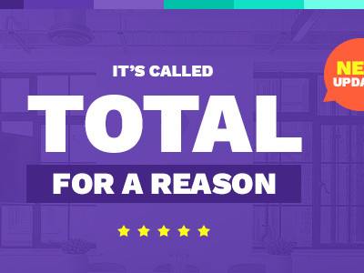 Total WordPress Theme Landing Page Marketing Banner banner marketing purple templates themes websites wordpress