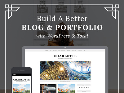 Charlotte, A Portfolio & Blog Design grid minimal mobile modern portfolio responsive theme web design wordpress wordpress theme