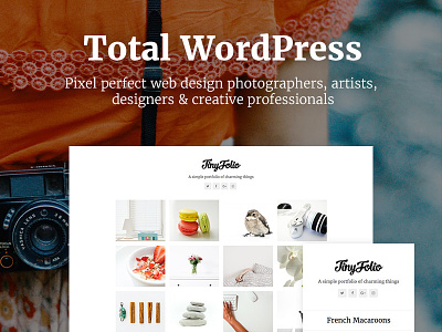 Tinyfolio by Total blog photography portfolio wordpress wordpress theme