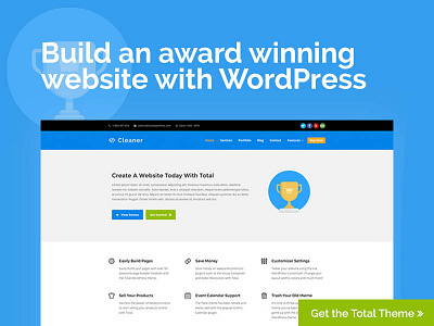 Cleaner Total WordPress Theme Website