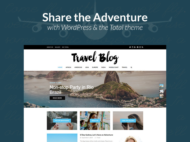 Total Travel Blog Website Design by WPExplorer on Dribbble