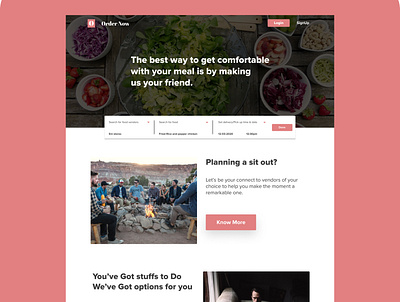 Order Now landingpage ui web
