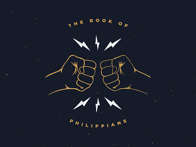 Philippians Series Art bible bible study branding brother brotherhood christian church design fist fistbump friends friendship illustration logo minimal philippians sermon typography vector