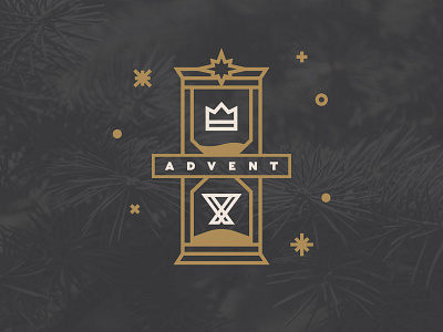 Advent advent branding christmas church crown design hourglass icon illustration king lineart logo manger minimal snow stars