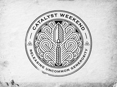CATALYST branding building catalyst church design generosity icon illustration lineart logo shovel spade texture typography vector wind