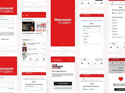 Vancouver Artgallery App – Redesign Concept android artgallery figma mobile app mobile ui redesign concept ux design vancouver