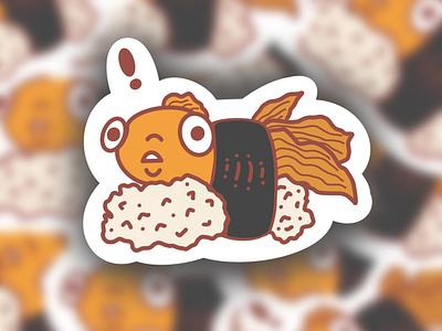 Oh no! - Sushi Sticker Design