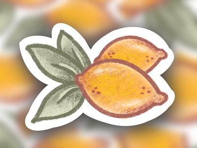 Lemon Squeezy- Sticker Design illustration procreate sticker