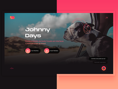 Johnny Days - Web design - Audio tech agency website concept design ui uidesign web webdesign