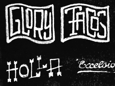 Glory Tacos. Holla. glory holla illustration lettering tacos typography
