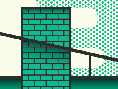 Bricks on bricks on bricks. architecture illustration patterns