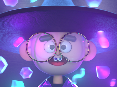 A Young Magician 3d 3d art bokeh cgi character color design illustration magic magician render