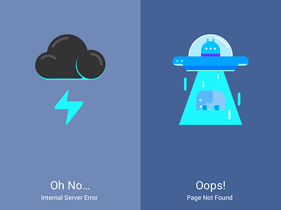 UI Kit | Illustrations for 404 and 500 error 404 500 error illustration missing oops server ui ui kit