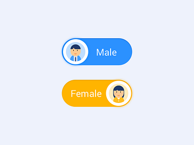 UI Lab | Gender switch color female gender illustration male switch ui ui kit