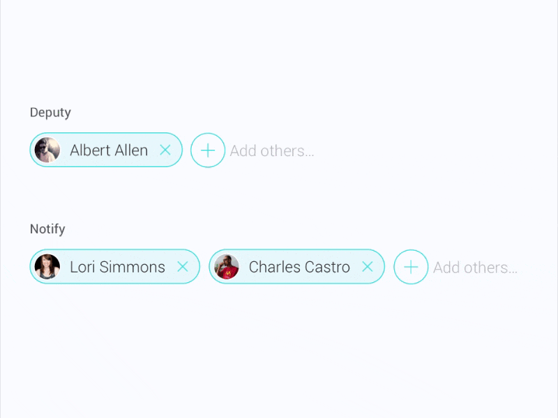 UI Lab | Add / Delete members by Lee for UWILLX on Dribbble