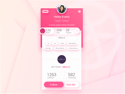 Concept | Dribbble profile diffuse dribbble dropdown profile redesign shadow tabs