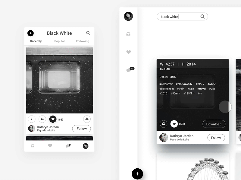 UI Lab | Photo gallery mobile concept