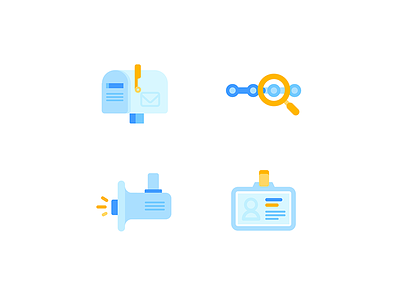 Complaint mailbox | Icons announce blue color complaint government icon identity illustration mailbox progress search website