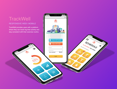 TrackWell figmadesign mobile app design mobile design new product product design product designer responsive website ux design ux designer wellness