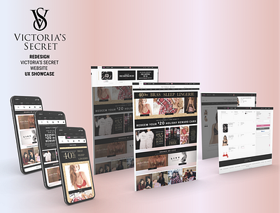 Redesign Victoria's Secret Website-UX case beauty ecommerce fashion brand online shop responsive website