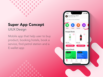 Super App Concept concept mobile app ui ux