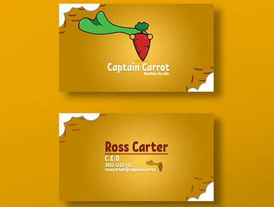 Captain Carrot business card graphic design logo