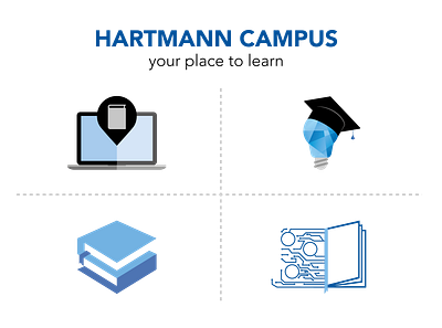 HARTMANN CAMPUS - your place to learn branding campus design education learning logo school