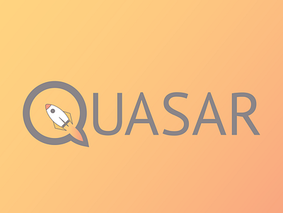 Quasar challenge design illustration logo rocketship vector