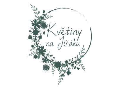 Kvetiny na Jiraku branding design logo vector