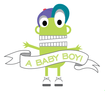 A Baby Monster! baby baby shower invitation