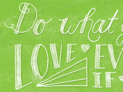 Do What You Love illustration quote