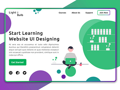An e-Learning Website Landing Page app design design landing design landing page ui website concept website design