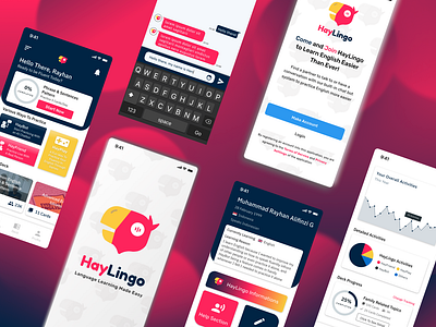 HayLingo Language Learning Chatbot Mobile UI Design