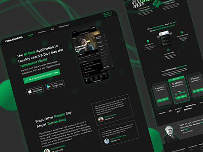 An Investment & Financial Learning Website Redesign - TERNAKUANG design redesign ternak uang ternakuang ui ui redesign uiux website website redesign