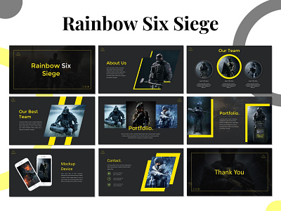 Rainbow Six Siege Presentation branding creative design game presentation presentation design presentation layout presentation template presentations