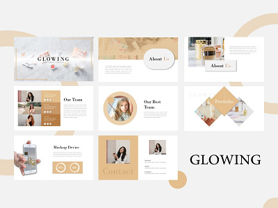 Glowing Presentation branding creative design fashion presentation presentation design presentation layout presentation template presentations