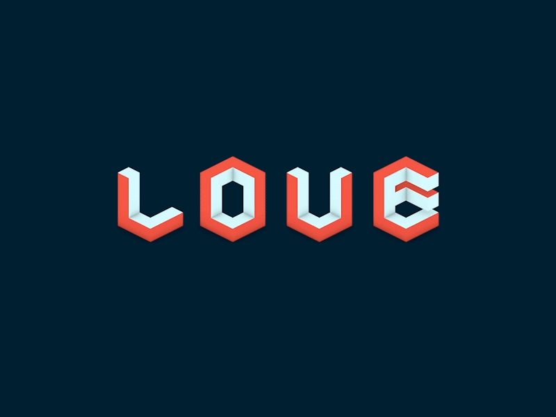 LOVE 3d animation c4d gif graphic love motion