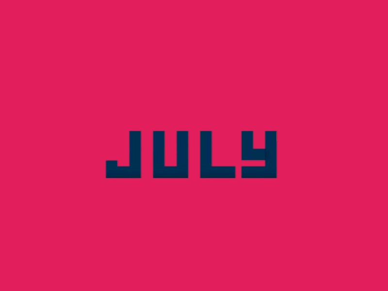 August is coming 3d animation c4d gif graphic july motion