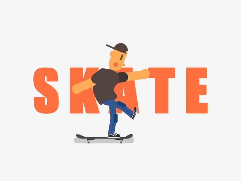 Skate 2d character motion skate