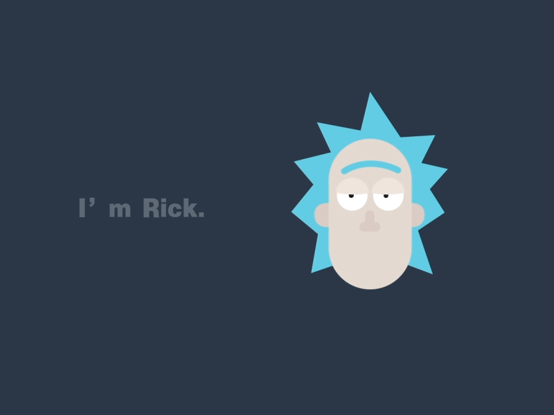 I'm Rick 2d ae animation character gif motion