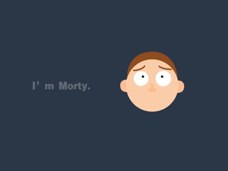 I'M Morty 2d ae animation character gif graphic motion